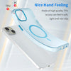 For iPhone 15 Plus MagSafe Frosted Translucent TPU + PC Full Coverage Phone Case(Blue)