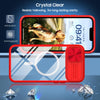 For iPhone 14 Plus Clear Acrylic + PC + TPU MagSafe Lens Sliding Cover Full Coverage Phone Case(The Chinese Red)