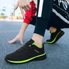 JD-9088 Autumn Fly Woven Soft Bottom Men Leisure Shoes Couple Running Shoes, Size: 44(Black Green)