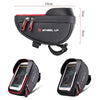 WHEEL UP Anti-splashing Touch Screen Bicycle Mobile Phone Bag Mountain Bike Front Beam Bag Riding Handlebar Bag, Style:Black