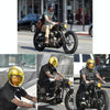 Soman Motorcycle Bubble Visor Open Face Helmet Visor Helmet Windshield Shield with Transparent Frame(Yellow)