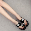 Rhinestone Summer Woman Shoes casual Sandals, Shoe Size:36(Black)