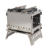 Outdoor Folding Card Stove Barbecue Rack Camping Windproof Burning Fire Station