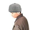 G12788 Iron Mark Street Melon Skullcap Retro Flanged Landlord Hat without Eaves, Size: 58cm(Grey)