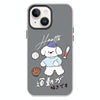 For iPhone 15 Plus Skin Feeling Jelly TPU Hybrid PC Phone Case(Baseball Little Dog Black)