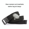 Men Lightweight Metal Free Casual Elastic Belt, Length: 120cm(Twill Black)