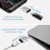 2 PCS SBT-148 USB-C / Type-C Male to USB 3.0 Female Zinc Alloy Adapter(Space Silver)