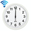 Smart Network Automatic Time Synchronization Wifi Wall Clock Modern Minimalist Silent Living Room Clock, Size:12 inch(White)