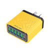 6-Ports Multifunctional Quick Charging USB Travel Charger Power Adapter, Model: Yellow AU Plug