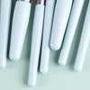8-in-1 Mini Wooden Handle Makeup Brush Set Portable Loose Powder Brush(Haze Blue)