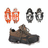 1 Pair  18 Large Spikes Crampons Outdoor Winter Walk Ice Fishing Snow Shoe Spikes,Size:  L Orange