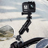 9cm Connecting Rod 20mm Ball Head Motorcycle Handlebar Fixed Mount Holder with Tripod Adapter & Screw for GoPro, Insta360, DJI and Other Action Cameras(Black)