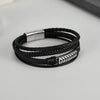 OPK PH1590 Personalized Retro Stainless Steel Multi-Layer Braided Magnetic Buckle Bracelet