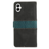 For Samsung Galaxy A05 Grid Stitching Leather Phone Case with Lanyard(Black)