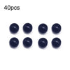 40pcs 16mm TPR Floating Bait Ball Float Water Fake Soft Bait(Black)