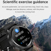 E400 1.39 inch HD Round Screen Leather Strap Smart Watch Supports ECG Monitoring/Non-invasive Blood Sugar(Black)