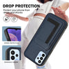 For Samsung Galaxy A33 5G CX01 Detachable Magsafe Magnetic Card Bag Phone Case(Dark Blue)