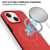 For iPhone 15 Shockproof MagSafe Armor PC Hybrid TPU Phone Case(Red+Black)