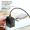 ROCK RWC-0440 18W QC4.0 / QC3.0 / FCP Dual USB + PPS / PD3.0 / PD2.0 / FCP Dual USB-C / Type-C Interface Travel Charger with Foldable Plug, Chinese Plug(Black)