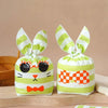1bag Candy Packaging Bags Baking Biscuit Gift Bags 13.5x22cm(Green White Cat)