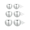 S925 Sterling Silver Platinum Plated Spherical Women Earrings, Size: M