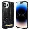 For iPhone 14 Pro VIETAO Alligator Texture PU Phone Case(Black)