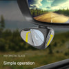 2 in 1 Car Blind Spot Mirror Reversing Parking Wide Angle Mirror 360 Degree Rotation Adjustable Convex Rear View Mirror(Black Left)