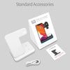 Z5A QI Vertical Magnetic Wireless Charger for Mobile Phones & Apple Watches & AirPods / Samsung Galaxy Buds / Huawei Free Buds, with Touch Ring Light (White)