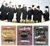 Creative Wooden Happy Graduation Greeting Cards Party Celebrations Congrats Card with Money Holder(Yellow)