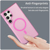 For Samsung Galaxy S23 Ultra 5G MagSafe Frosted Translucent TPU + PC Full Coverage Phone Case(Pink)