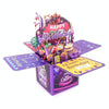 Colorful 3D Three-dimensional Handmade Hollow Paper Carving Birthday Card(Purple)