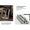 COWATHER XF018 Men Casual Business Pin Buckle Cowhide Belt,Length: 115cm(Black)