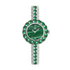 BS Bee Sister FA1698 Ladies Simple Temperament Retro Malachite Texture Small Green Watch(Silver)