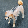 Dog Raincoat Four Foot Waterproof Transparent Reflective Poncho, Size: M(Matte White)