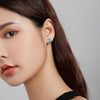 S925 Sterling Silver Leaves Flamingo Ear Studs Women Earrings