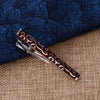 Brass Polished Gum Pattern Business Men Tie Clip, Color: Black White Violin