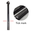 TOSEEK 3K Carbon Fiber Mountain Bike Road Bike Bicycle Seat Tube Seatpost Seat Fitting Seat Pole Bicycle Fittings, Size: 30.8x350mm