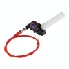 Off-road Motorcycle Modified 22mm Handle Throttle Clamp Hand Grip Big Torque Oil Visual Throttle Accelerator for with Cable(Red with Red Throttle Cable)