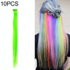 10 PCS Chemical Fiber Wig One-Step Gradient Color Single Card Wig, Stretched Length:24inches(56#)