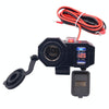 WUPP Multi-function WUPP 4 Motorcycle USB Charger Cigarette Lighter, with Blue Light
