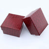 Simple Imitation Leather Watch Jewelry Packaging Box Watch Box(Maroon)