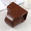 Full Body Camera PU Leather Case Bag with Strap for Sony A6400 / ILCE-A6400 (Coffee)