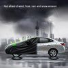 190T Silver Coated Cloth Car Rain Sun Protection Car Cover with Reflective Strip, Size: XXL