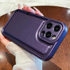 For iPhone 15 Pro Leather Texture TPU Phone Case(Purple)