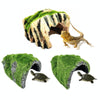 Box Turtle Hiding Cave Mossy Basking Platform Ornament Resin Decor