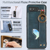 For Asus ROG Phone 5 ZS673KS Wristband Leather Back Phone Case(Blue)