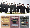Creative Wooden Happy Graduation Greeting Cards Party Celebrations Congrats Card with Money Holder(Grey)