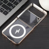 For Samsung Galaxy Z Flip4 6D Glossy Electroplated PC MagSafe Phone Case(Desert Gold)