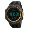 SKMEI 1251 Men Fashionable Outdoor 50m Waterproof Sports Watch Digital Watch with PU Watchband(Coffee)