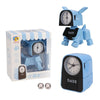 Mini Manual Child Deformation Alarm Clock Robot Toy (Blue)